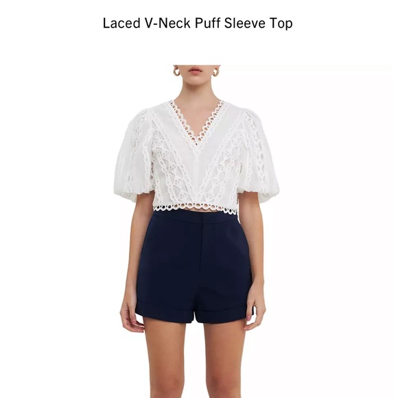 Endless Rose gorgeous lace
Laced V-Neck Puff Sleeve Top NWT $120 so cute… - Picture 4 of 7